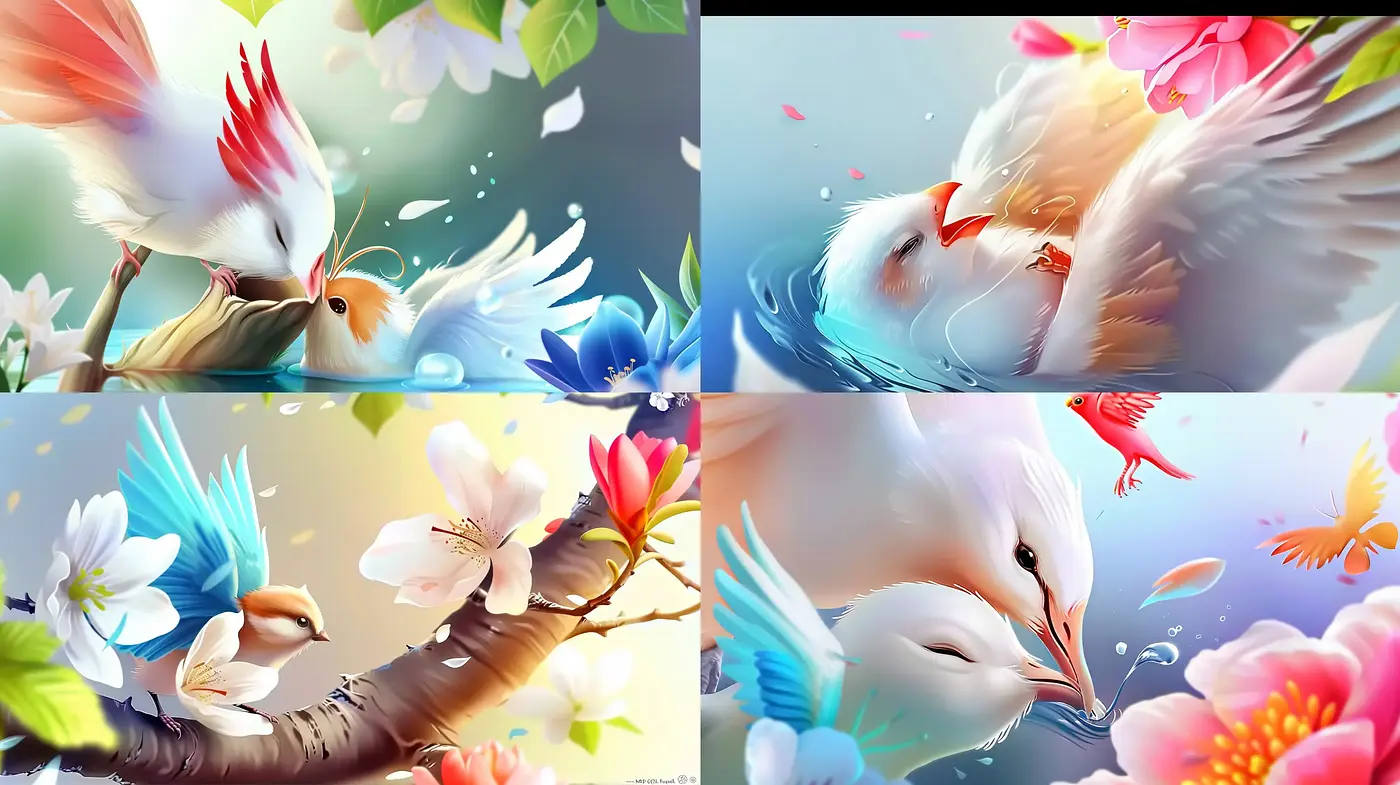 Luminous Pastel Aviary Dreamscape - Midjourney sref style