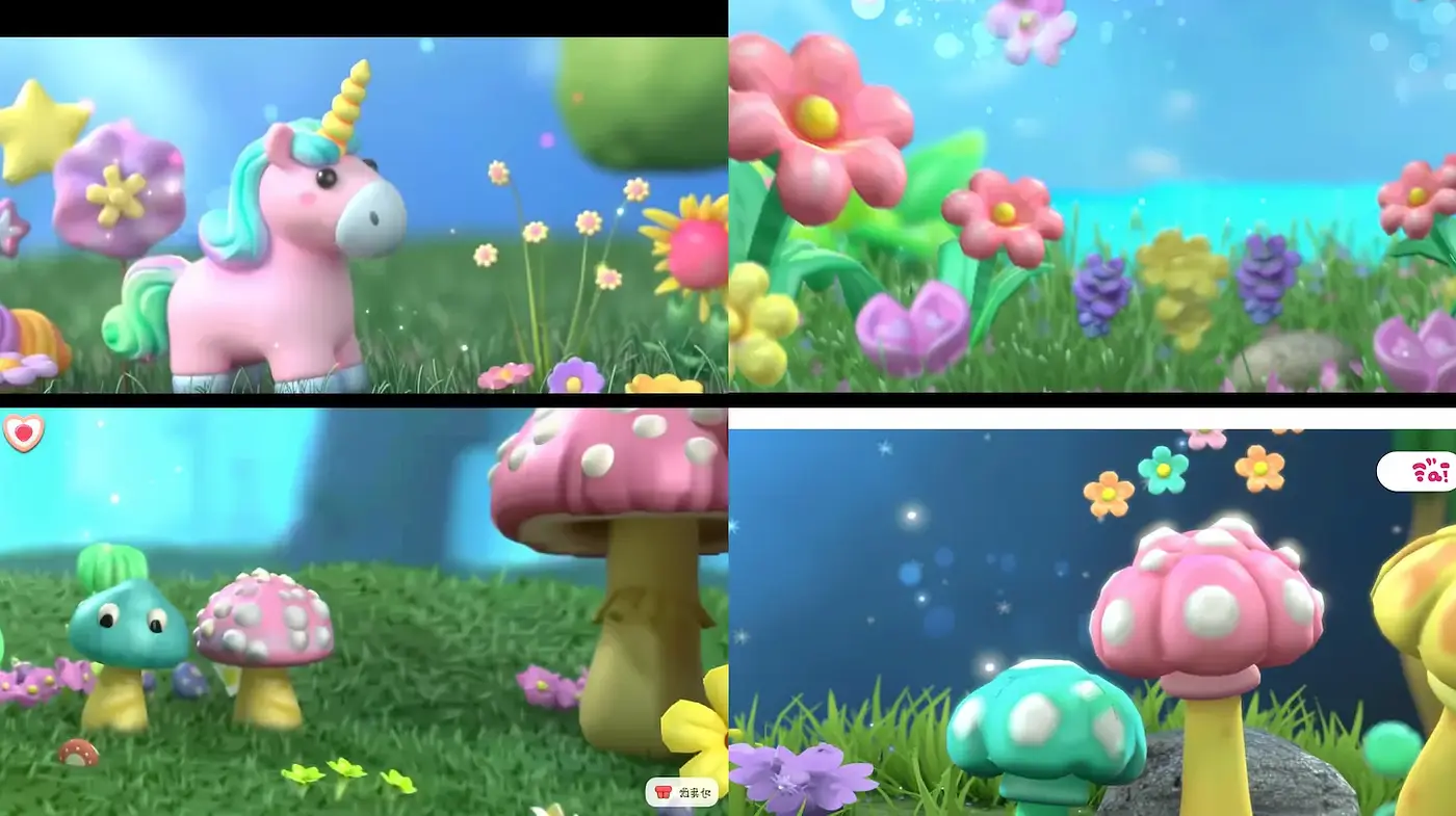 Playful and whimsical aesthetic with a soft, colorful palette - Midjourney sref style