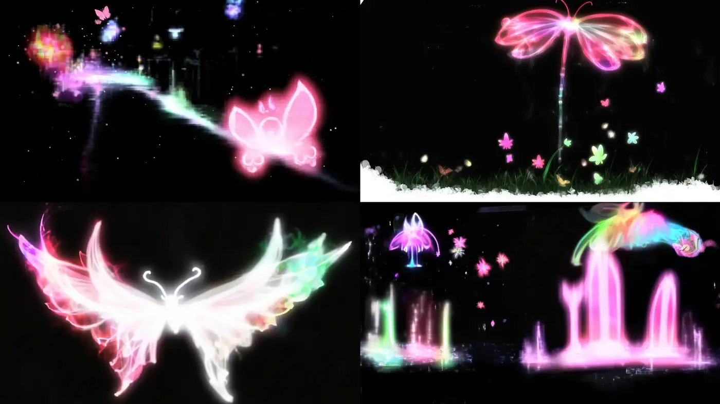 Ethereal Luminescence: A Dreamy Neon Fantasy Fusion - Midjourney sref style