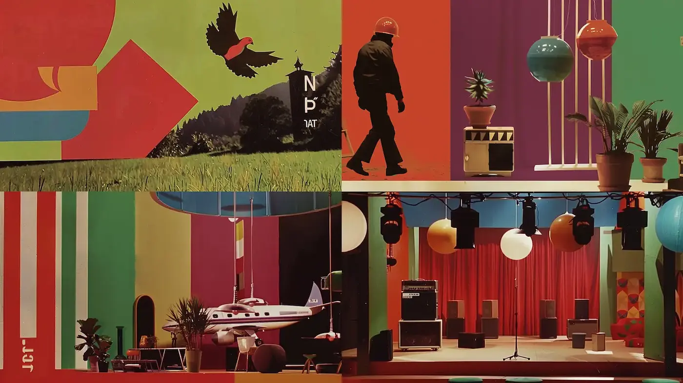 Vibrant and Playful Retro Aesthetic with Whimsical Influences - Midjourney sref style