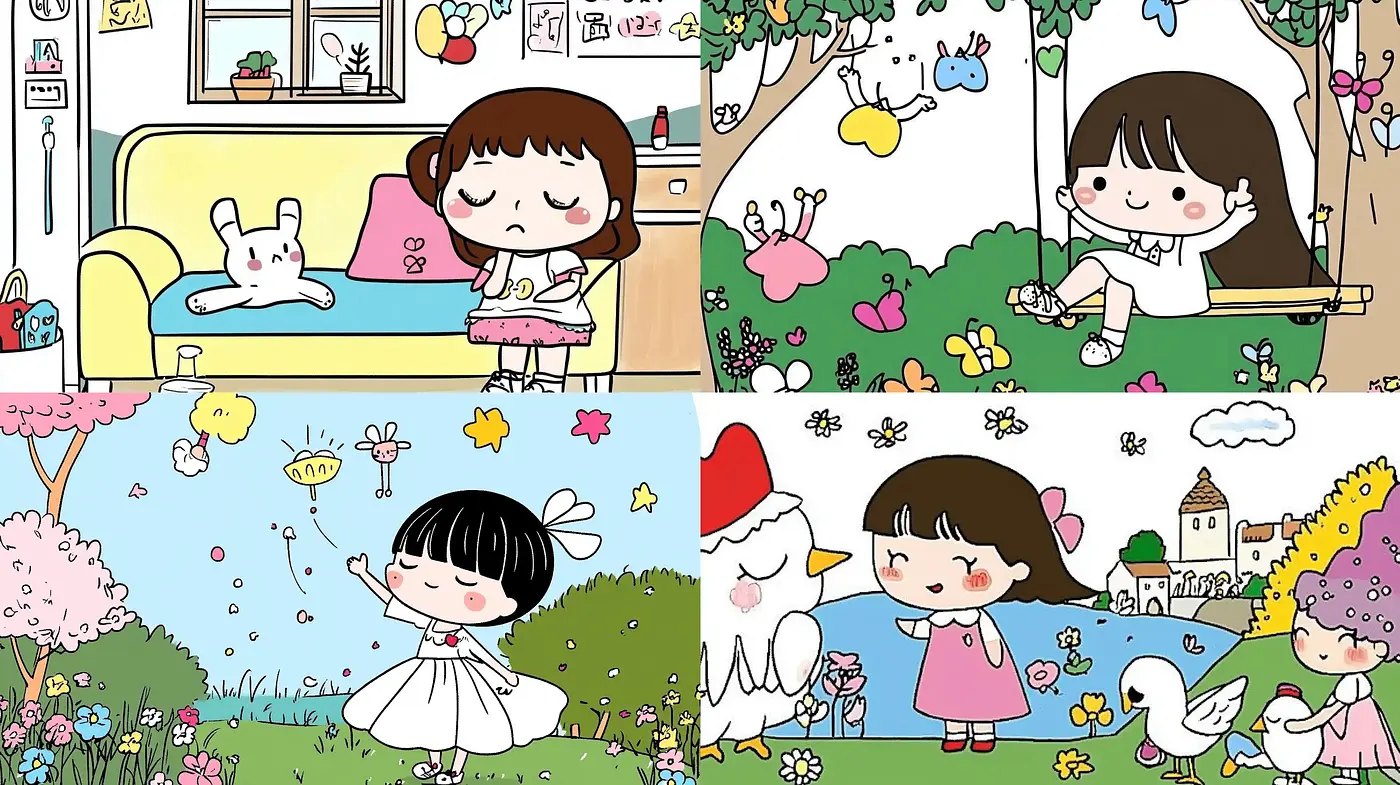 Enchanting Storybook Whimsy: A Consistent Ode to Childlike Wonder and Nature - Midjourney sref style