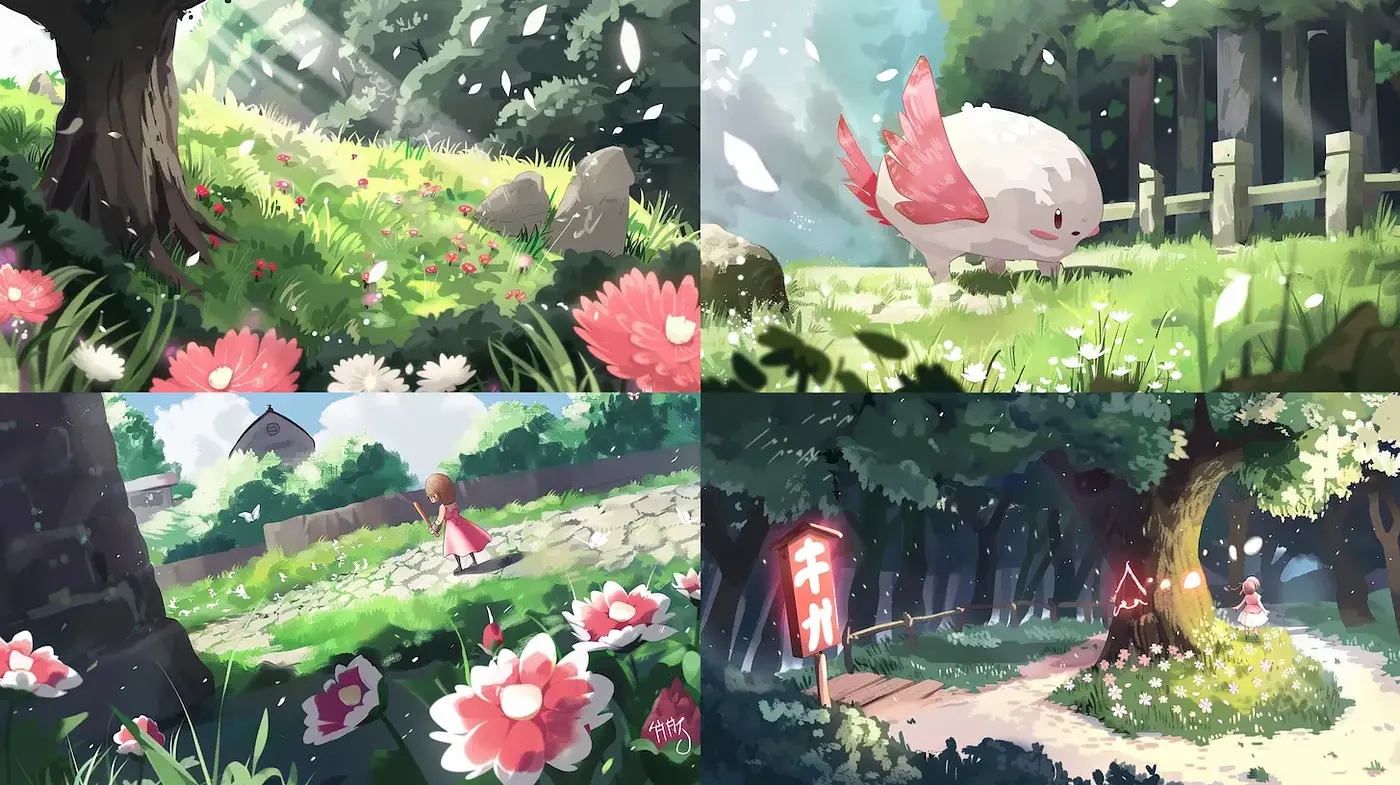 Whimsical Forest Landscapes with a Dreamlike Quality - Midjourney sref style