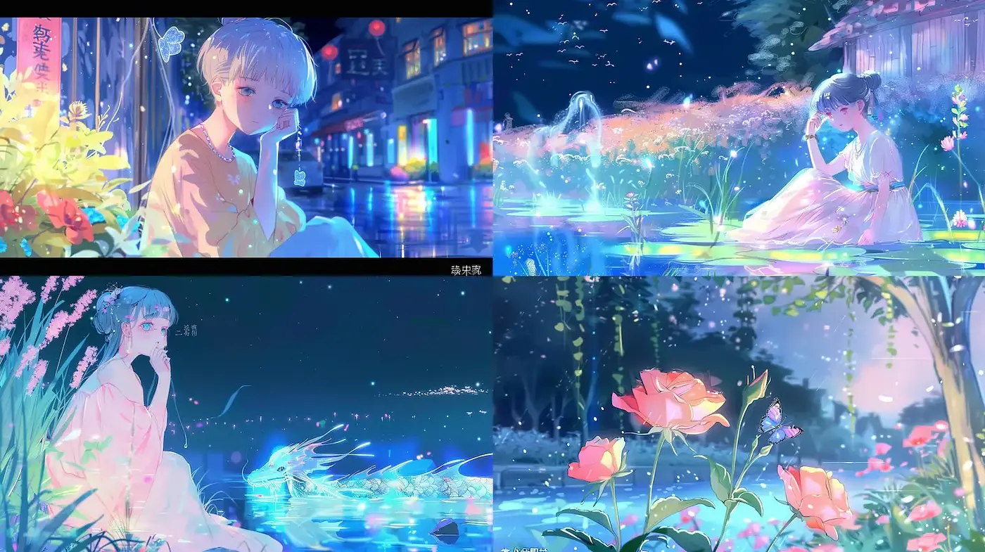 Dreamy Environments with Ethereal Lighting and Soft Color Blends - Midjourney sref style