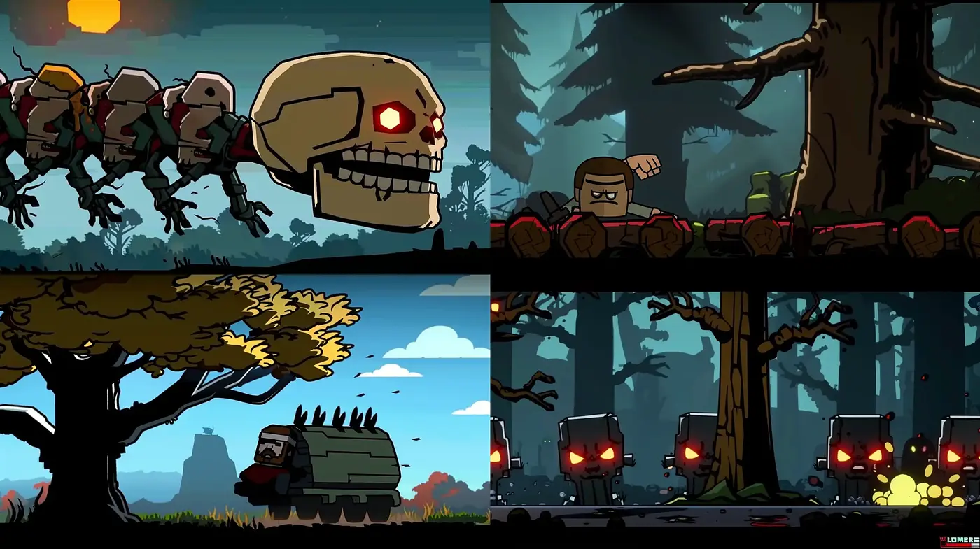 Stylized Apocalyptic Vision with Consistent Cartoonish Mechanics - Midjourney sref style