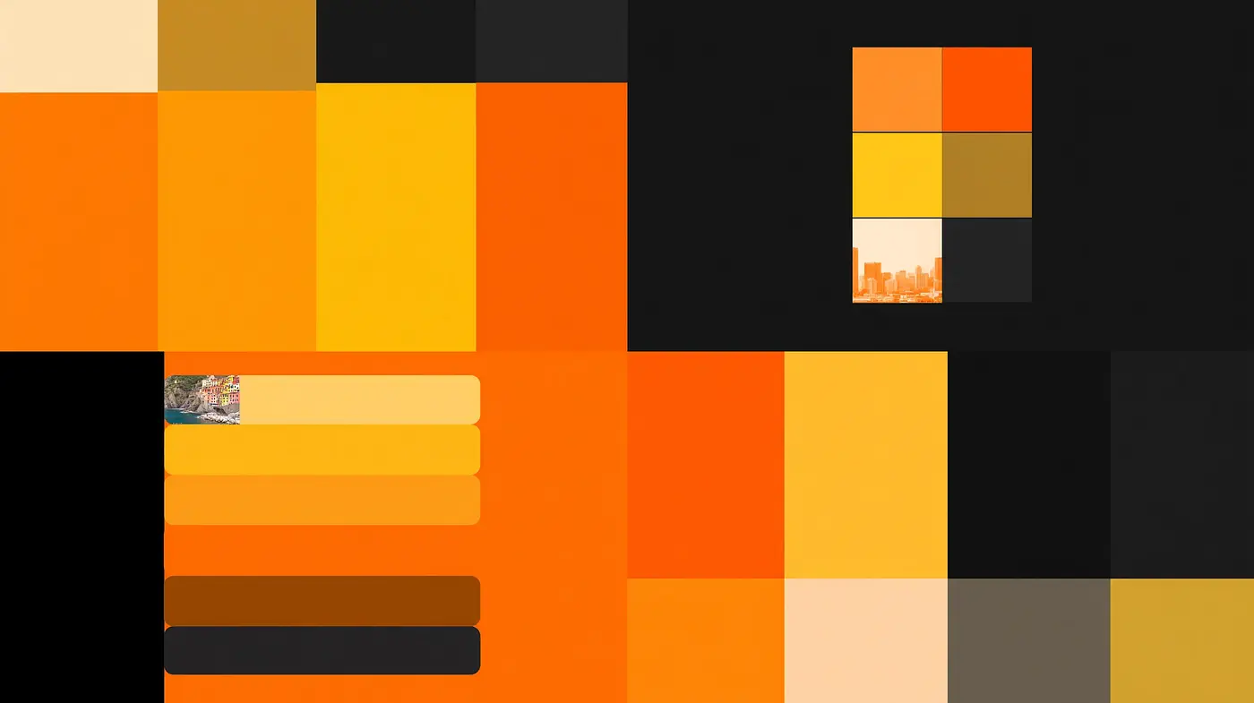 Vibrant Abstract Composition with a Modernist Aesthetic - Midjourney sref style