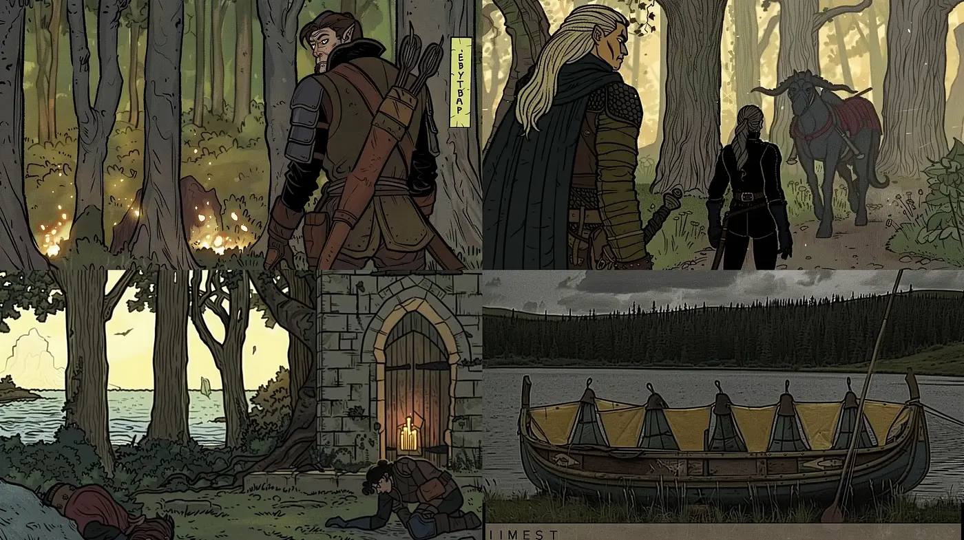 Enigmatic Medieval Fantasy in Muted Watercolor Tones - Midjourney sref style