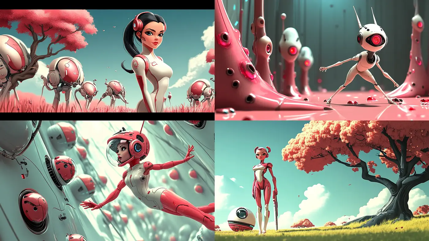 Futuristic Pastoral Dreamscapes with Surreal Overtones - Midjourney sref style