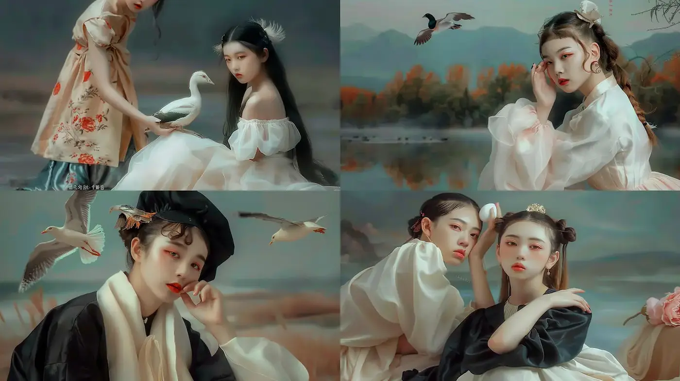 Ethereal and Dreamlike Aesthetic with Subtle Historical Influences - Midjourney sref style
