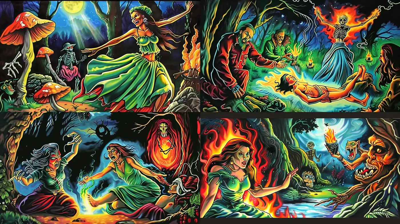 Otherworldly Enchantment: A Vivid Tapestry of Fantastical Narratives - Midjourney sref style