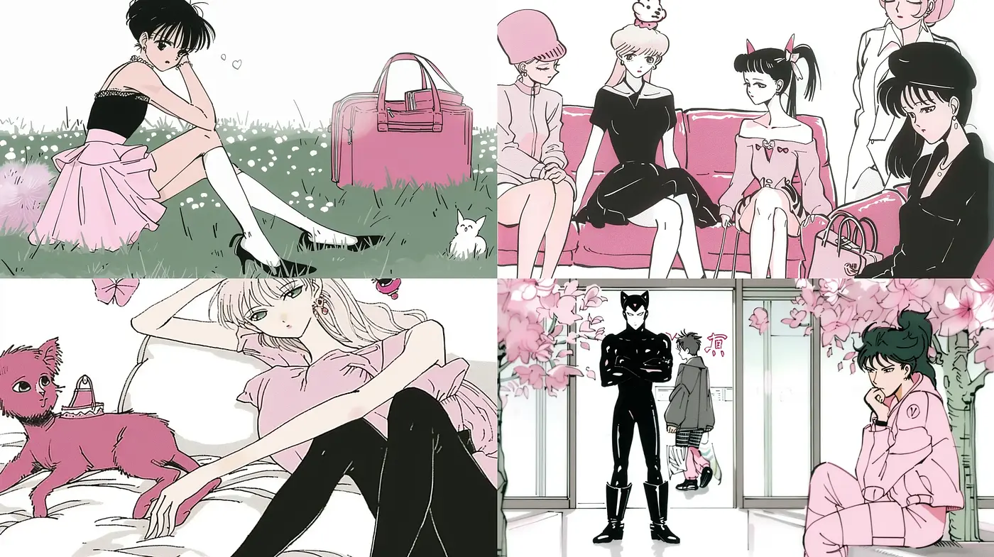 Pastel Elegance: A Harmonious Blend of Anime-Inspired Delicacy and Soft Hues - Midjourney sref style