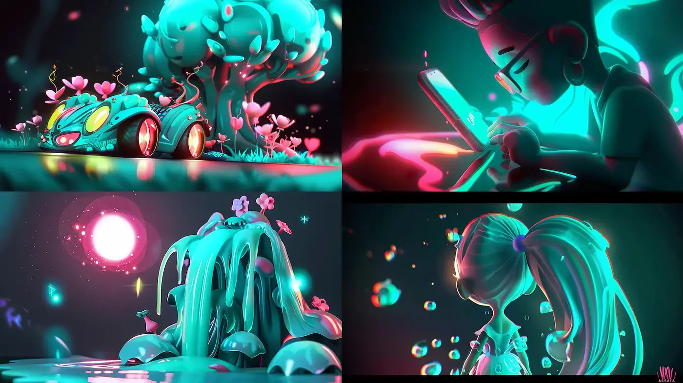 Vibrant, surreal illustrations with whimsical charm - Midjourney sref style