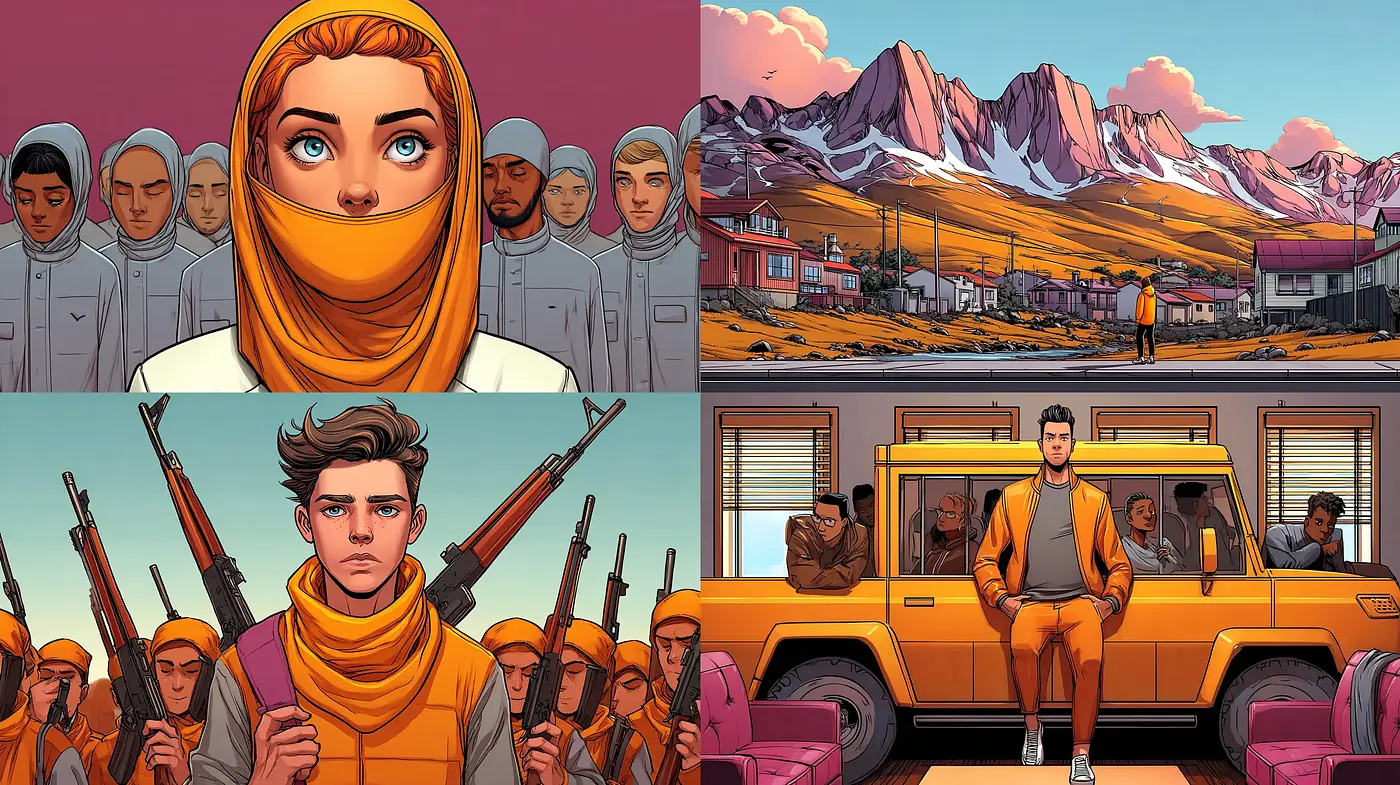Vibrant and Stylized Illustrations with Artistic Cohesion - Midjourney sref style