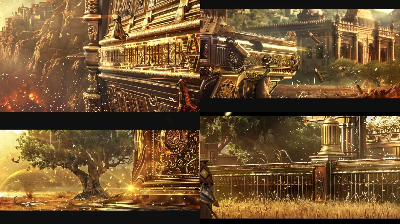 Golden Hour Elegance in an Imagined Future-Past - Midjourney sref style