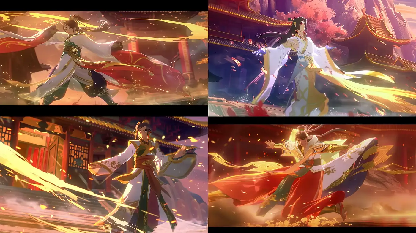 Ethereal Dawn: An Animation-Inspired Symphony of Light and Dynamic Movement - Midjourney sref style