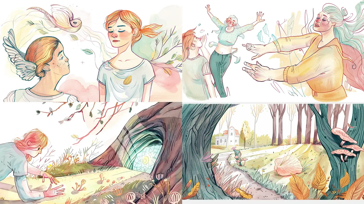 Whimsical Watercolor Vistas with Pastel Flourishes - Midjourney sref style