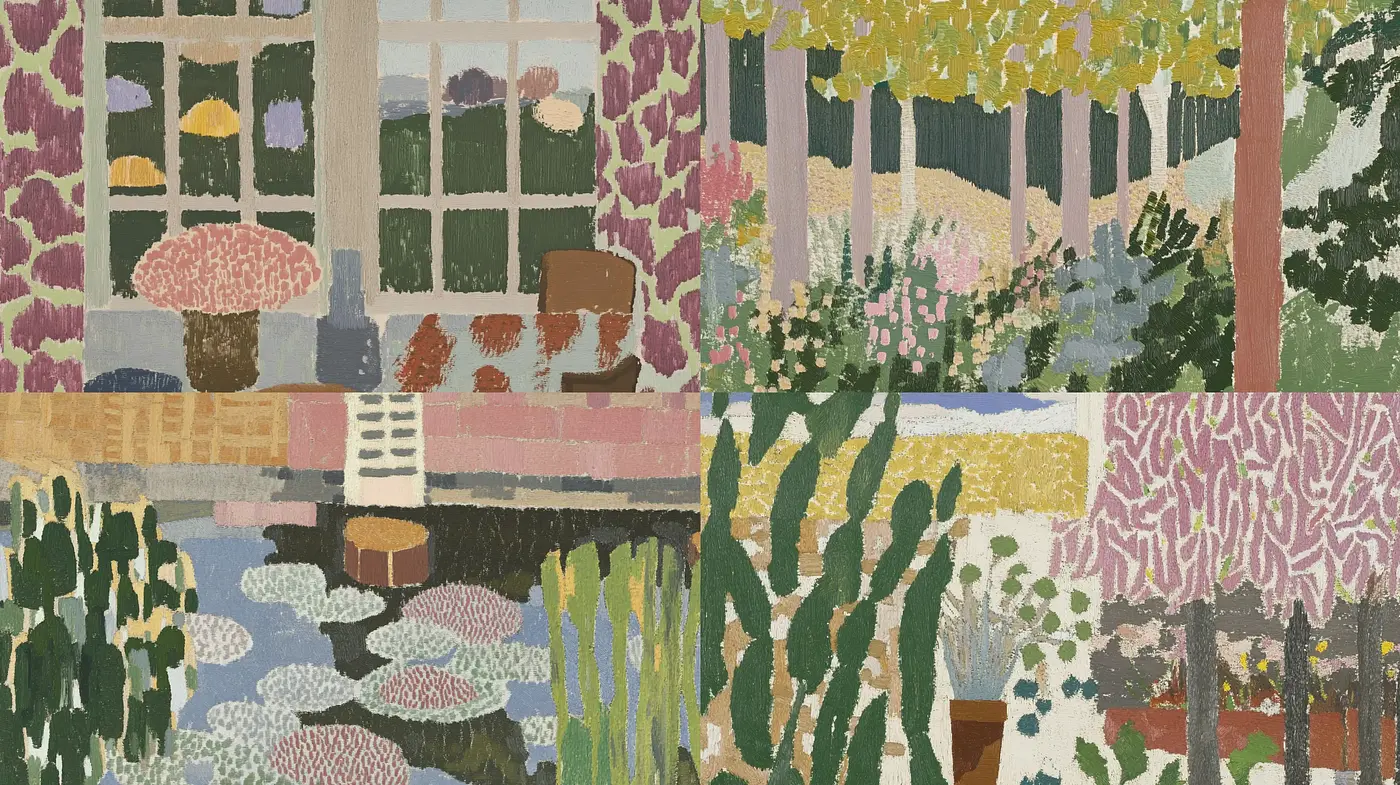Textured Tapestry of Tranquil Gardens: A Study in Post-Impressionistic Synthesis - Midjourney sref style