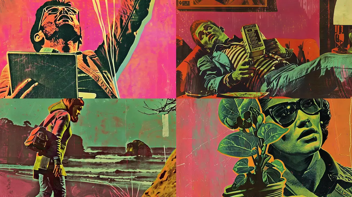 Vivid Retro Pop Art with a Nostalgic Touch - Midjourney sref style