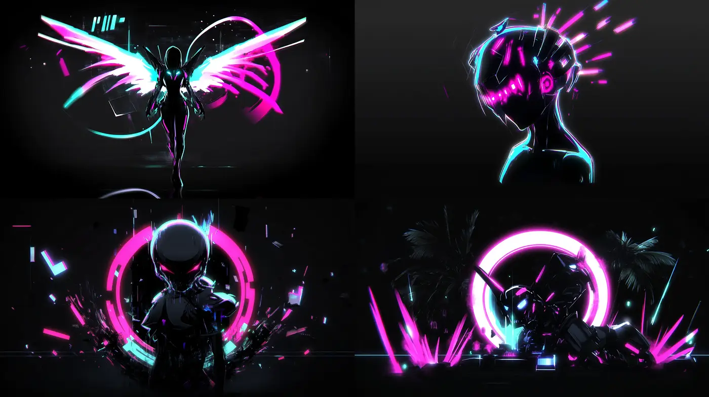 Neon Cyberpunk Dreamscape: A Fusion of Digital Artistry and Futuristic Visions - Midjourney sref style