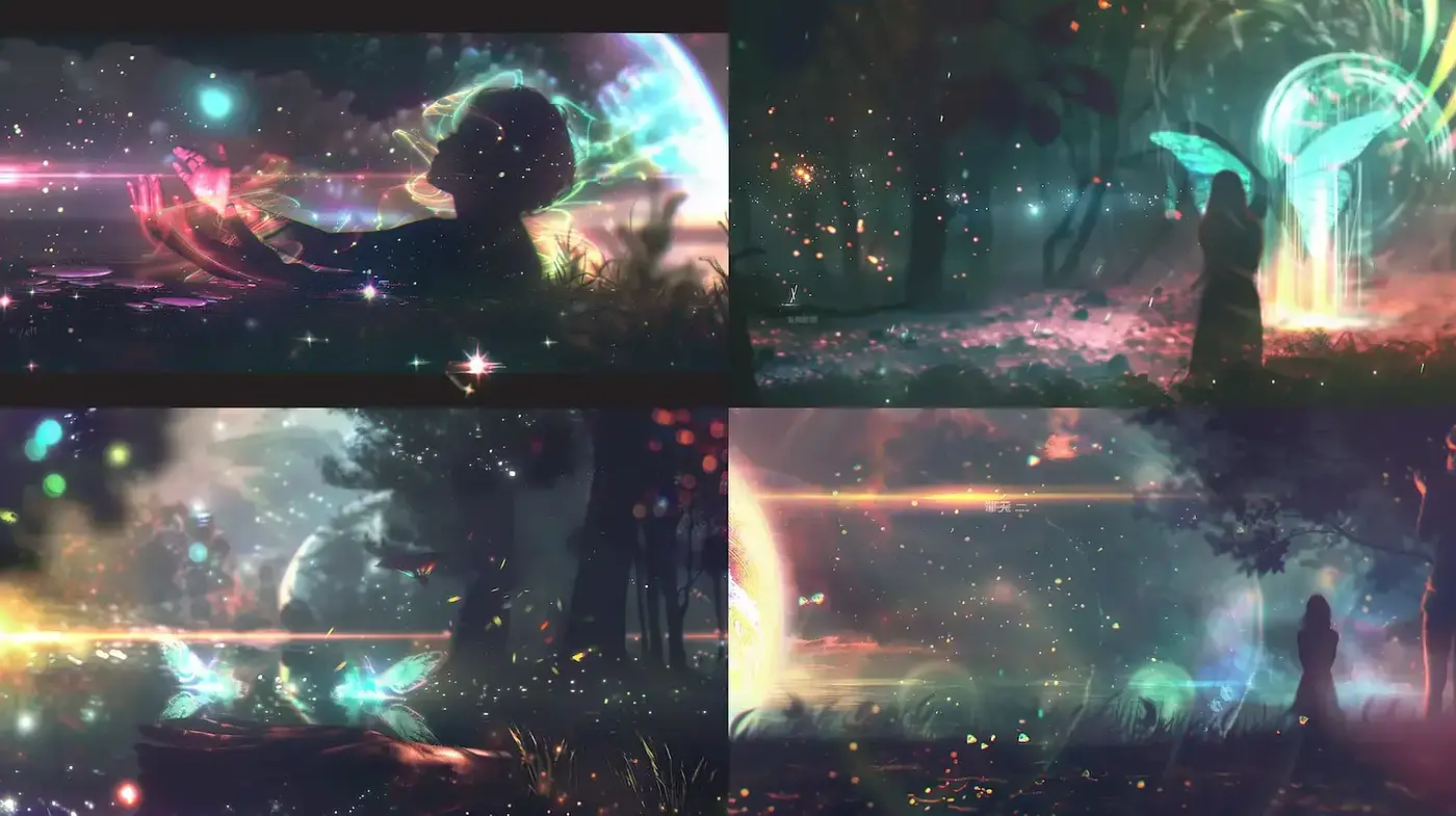 Ethereal and Mystical Dreamscapes with a Cosmic Touch - Midjourney sref style