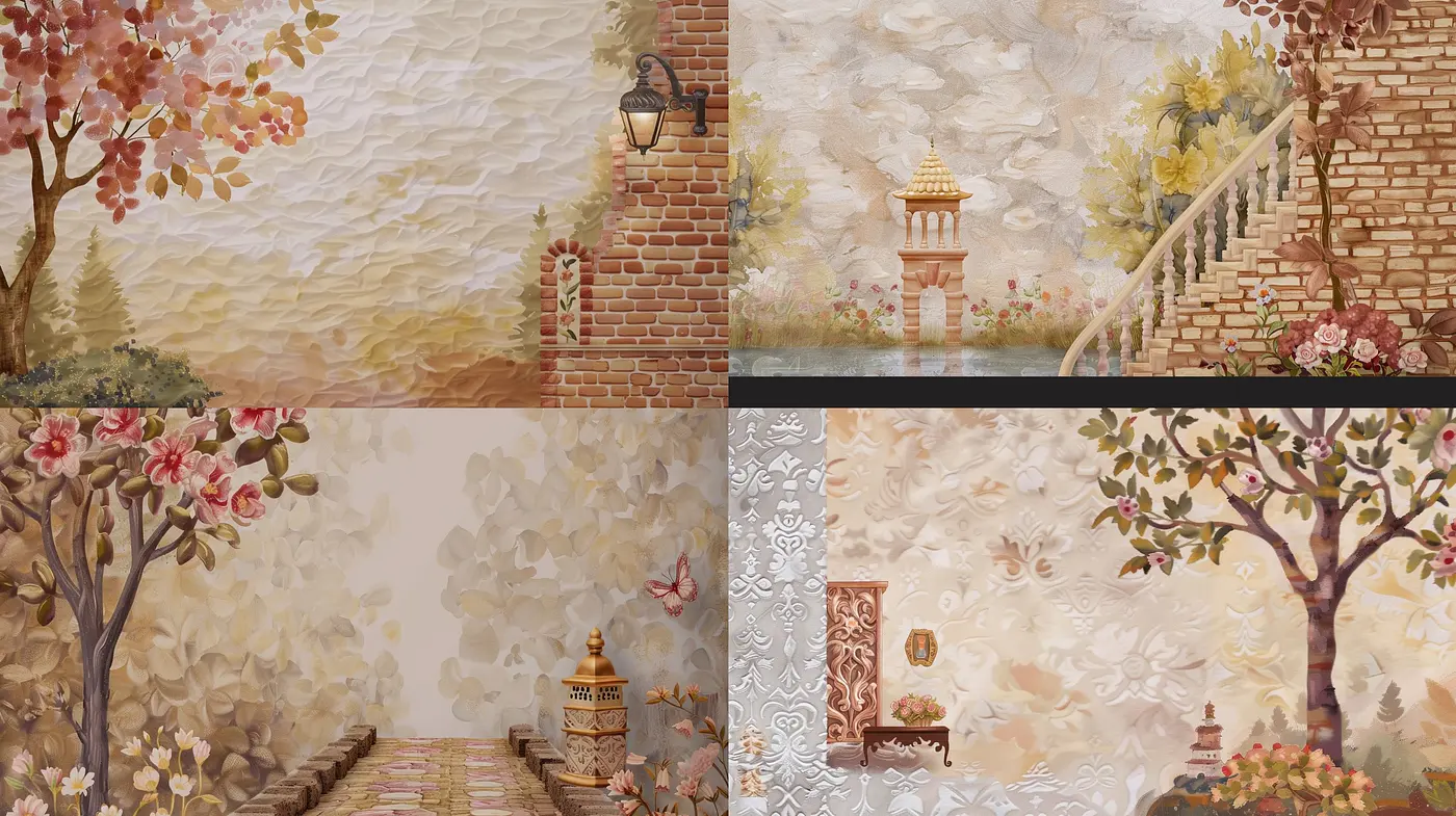 Autumnal Botanical Dreamscape in Impressionist Brushwork - Midjourney sref style