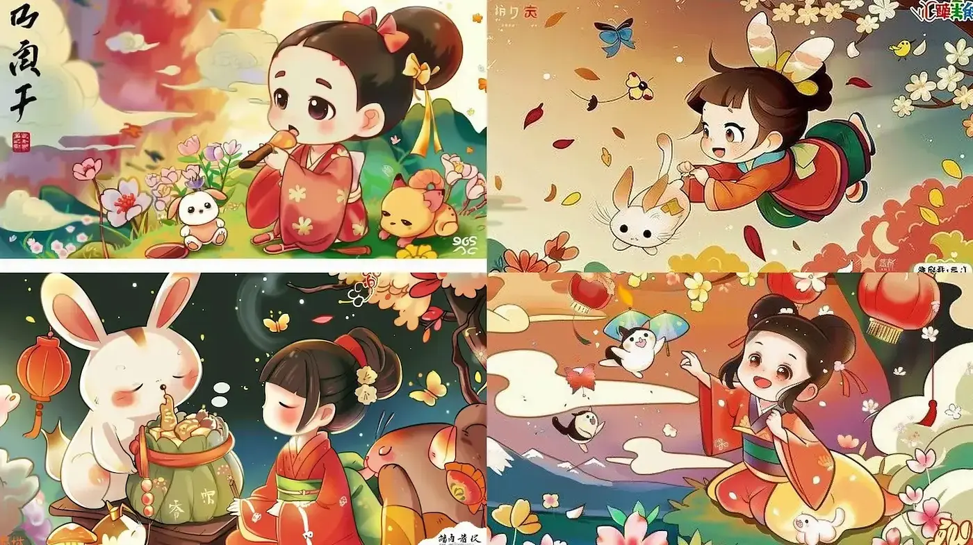 Charming Playful Whimsy with a Soft Serene Atmosphere - Midjourney sref style