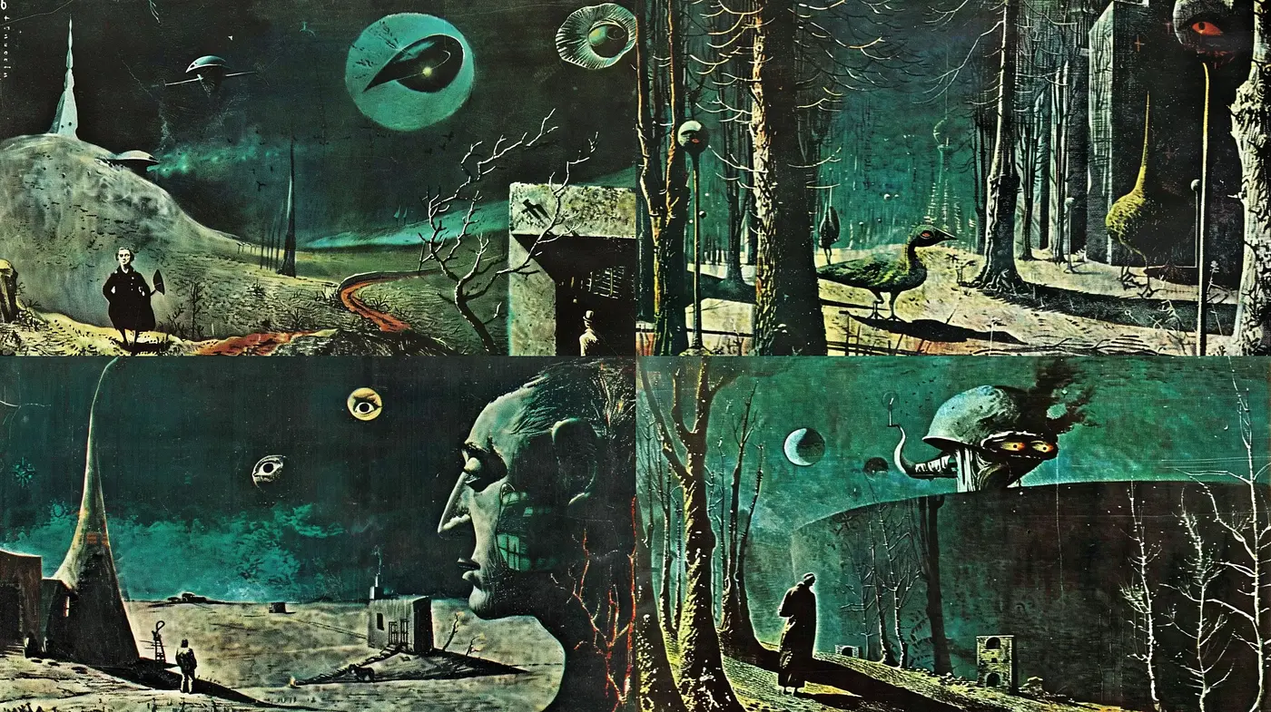 Ethereal Dreamscape Reverie: A Surreal Journey Across Timeless Realms - Midjourney sref style