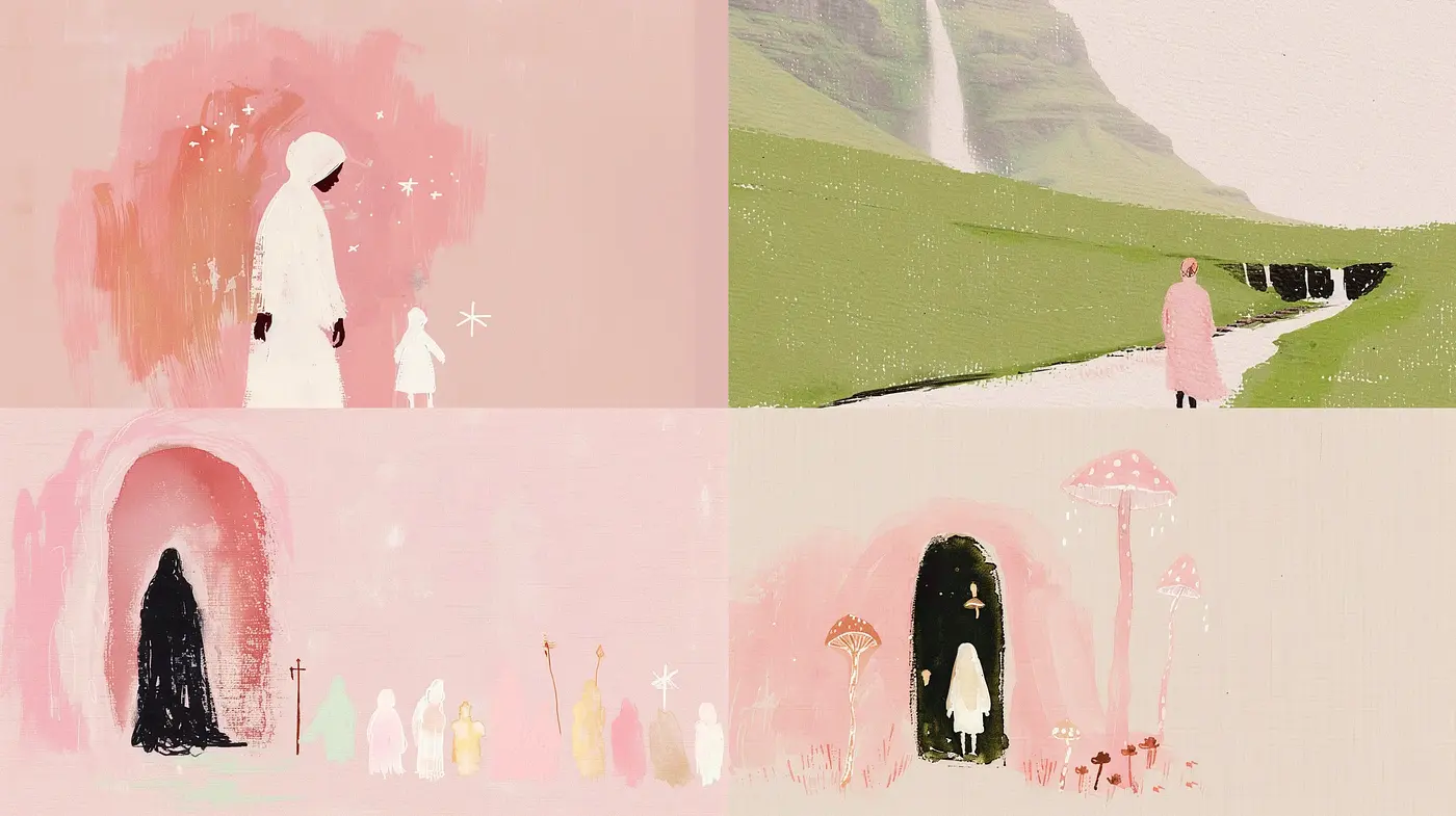 Pastel Storybook Whimsy in Brushwork Harmony - Midjourney sref style