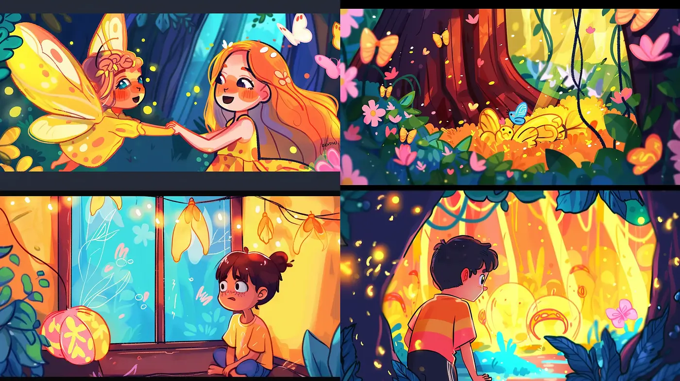 Enchanted Twilight Dreamscape: A Consistent Storybook Illustration Style - Midjourney sref style