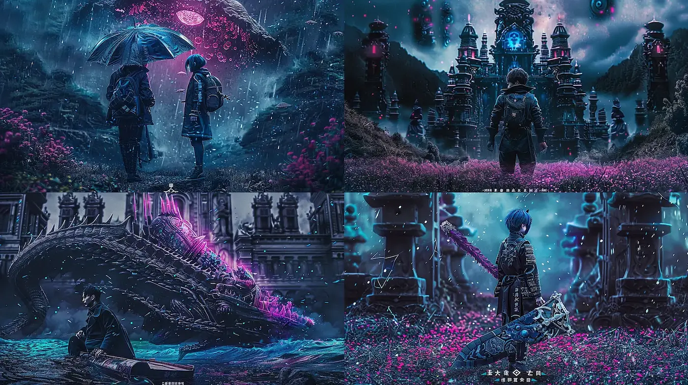Mystical Digital Realism with Dark Fantasy Elements - Midjourney sref style