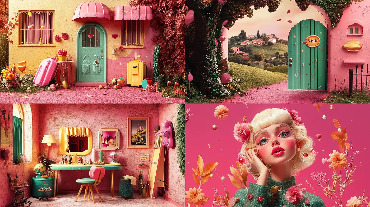 Pastel Dreamscape with Surreal Storybook Elements - Midjourney sref style