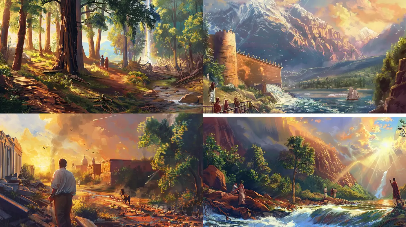 Luminous Vistas of Timeless Serenity - Midjourney sref style