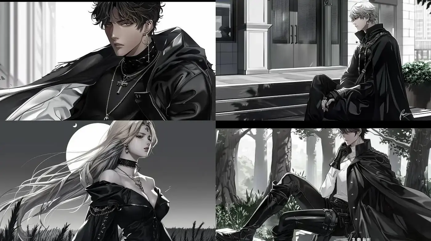 Dark and Elegant Aesthetic with a Touch of Fantasy - Midjourney sref style