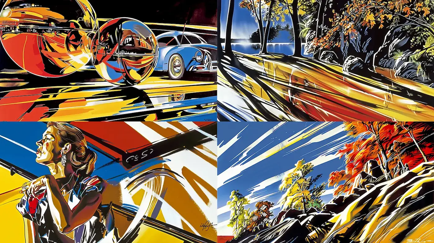 Dynamic and Bold Illustrations with Contemporary Vibrancy - Midjourney sref style