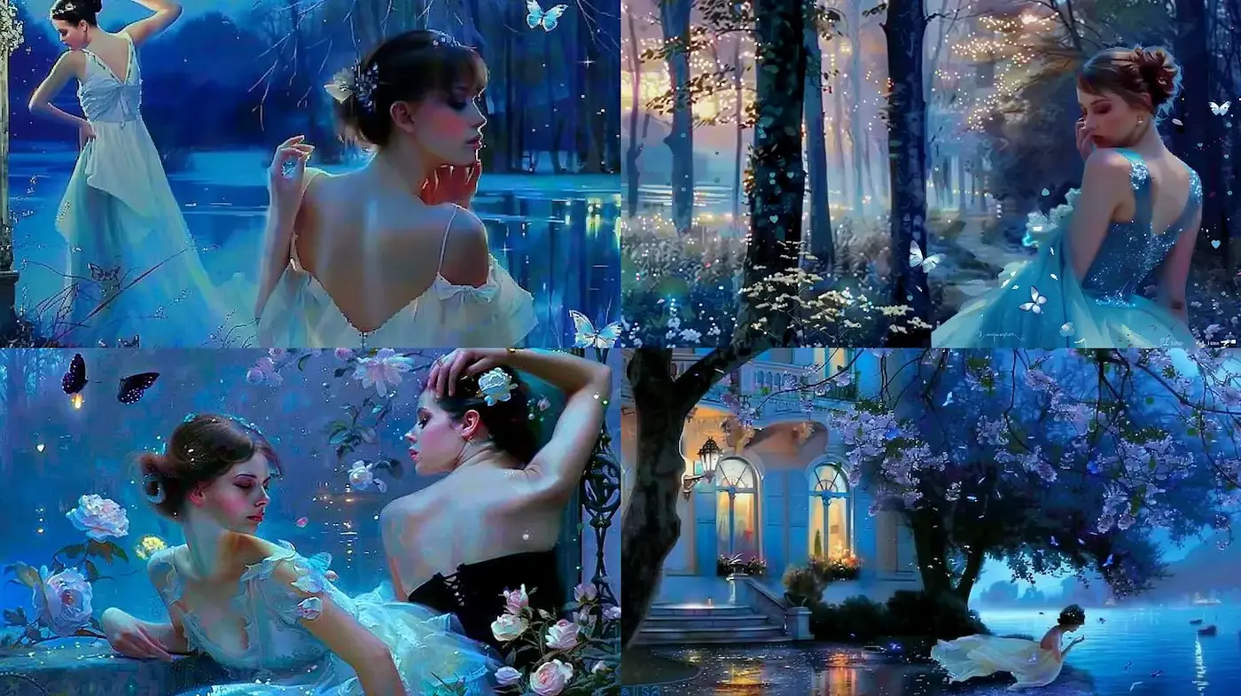 Enchanting ethereal scenes with dreamy atmosphere and delicate details - Midjourney sref style