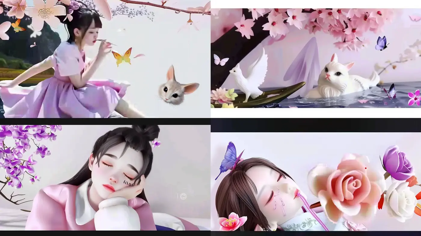 Ethereal Blossom Dreamscapes: A Pastel Anime Fusion - Midjourney sref style