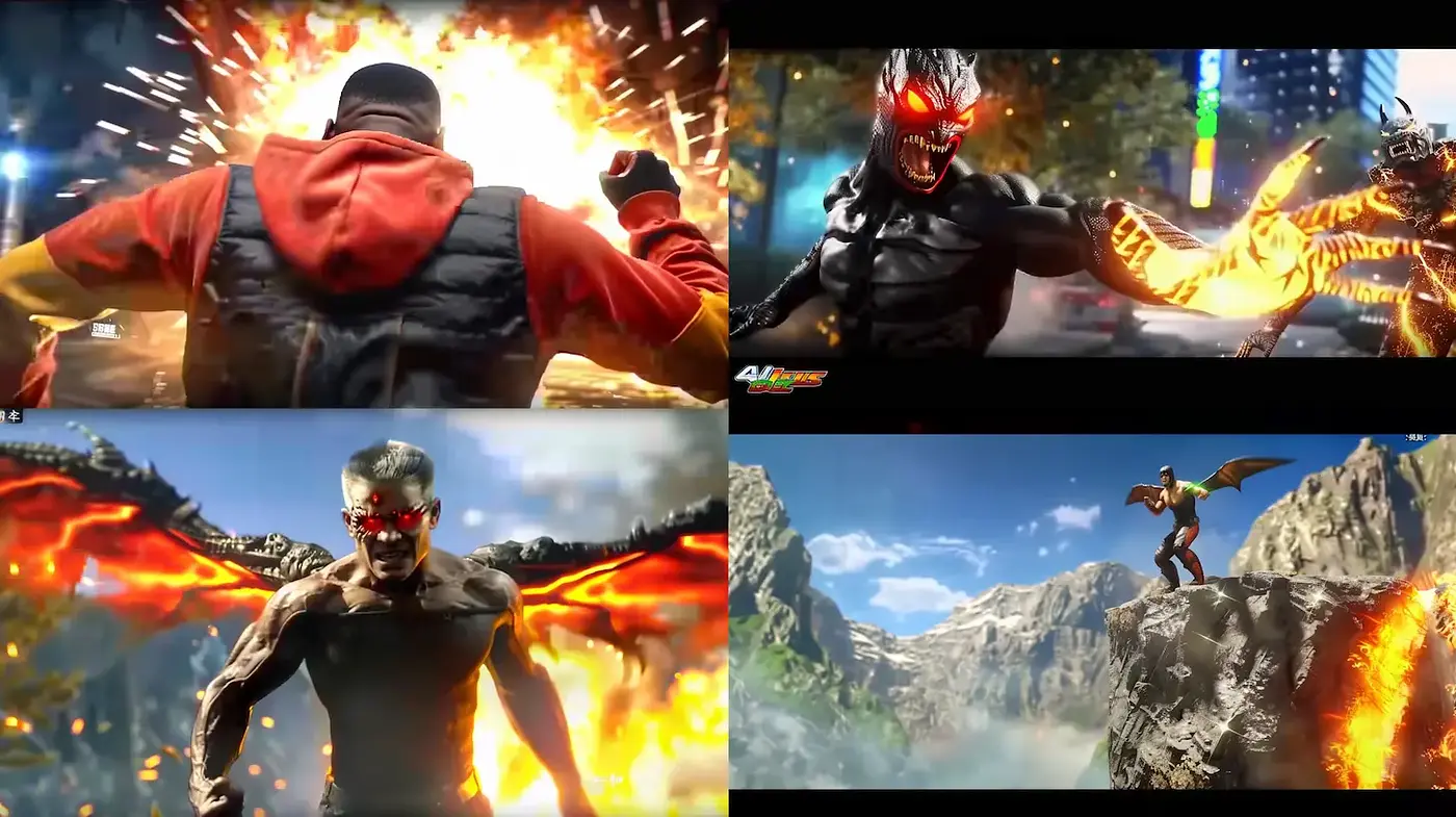 Dynamic and Vivid Action Scenes with Elemental Effects - Midjourney sref style