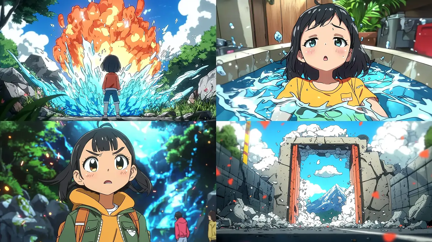 Vibrant Anime-Inspired Dynamic Illustration Style - Midjourney sref style