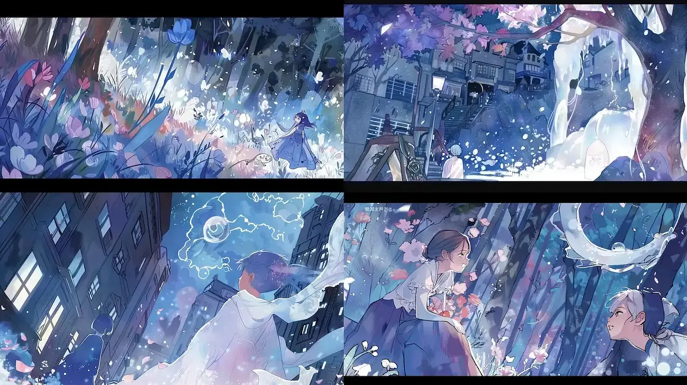 Dreamlike Urban Fantasy with Whimsical Elements and Ethereal Imagery - Midjourney sref style