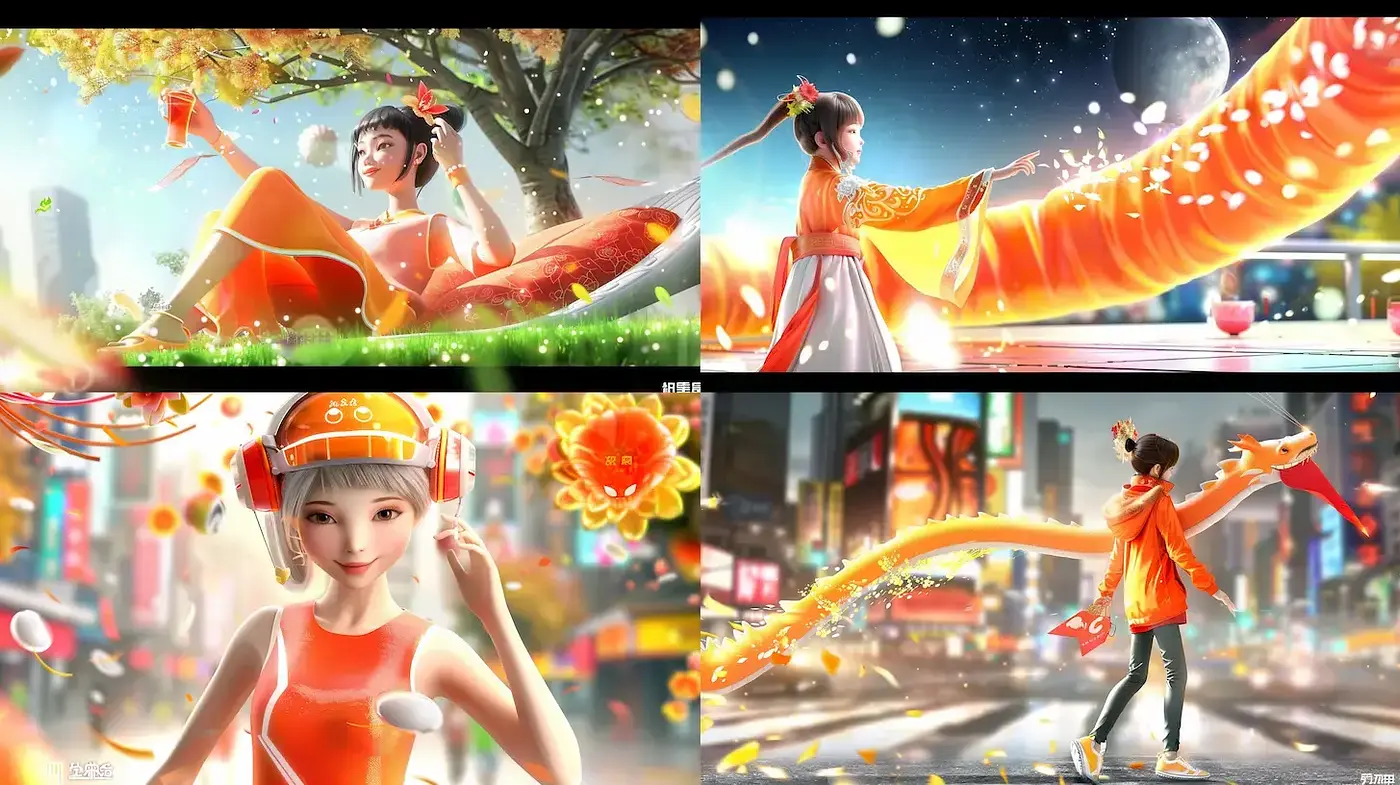 Vibrant and Playful Aesthetic with a Modern Twist - Midjourney sref style