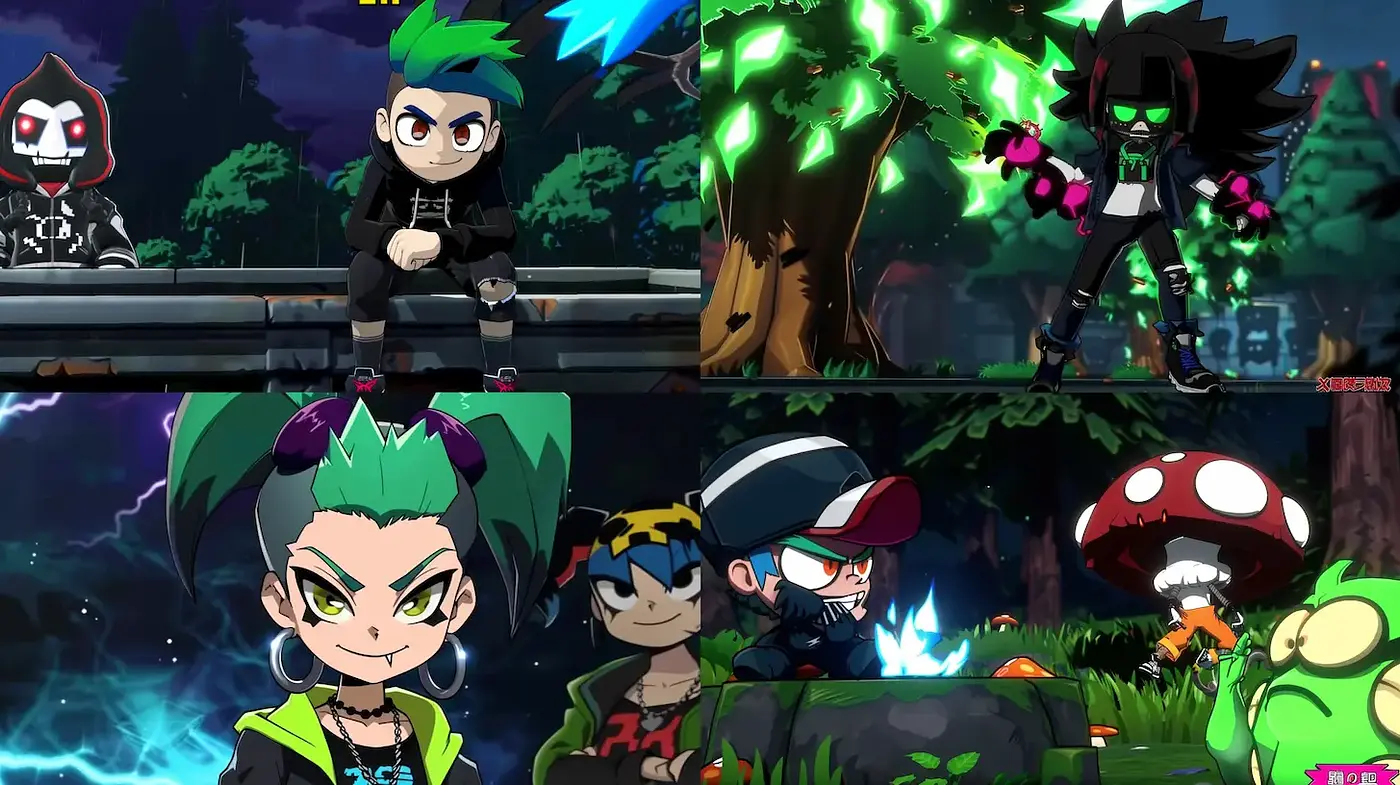 Dynamic and Colorful Cartoon Aesthetic with Supernatural Elements - Midjourney sref style