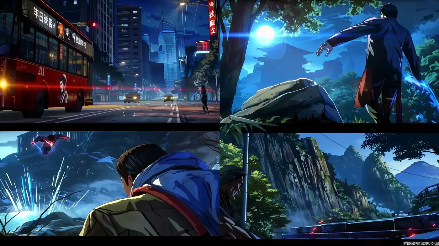 Neon-Noir Visions: A Synthesis of Futuristic and Natural Elements - Midjourney sref style