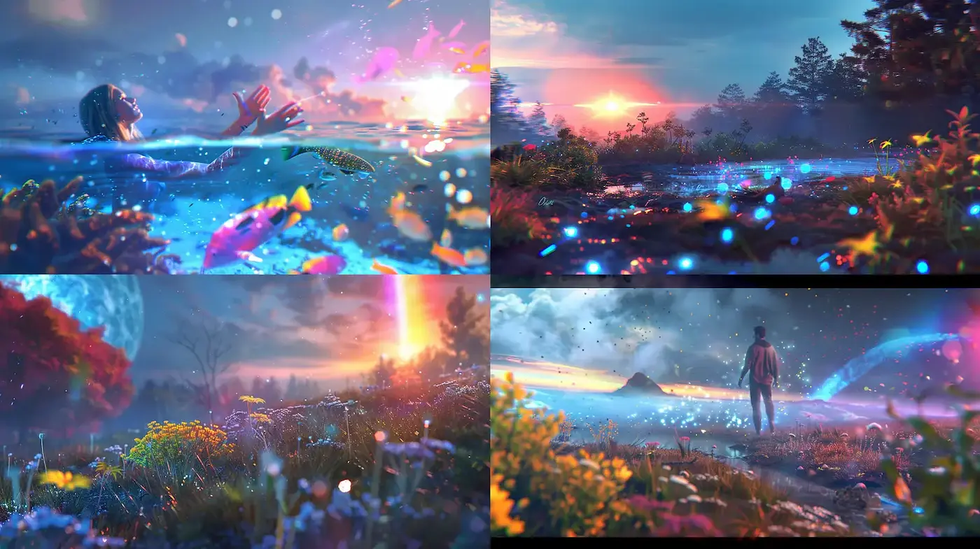 Surreal Dreamlike Landscapes with Ethereal Aesthetics - Midjourney sref style