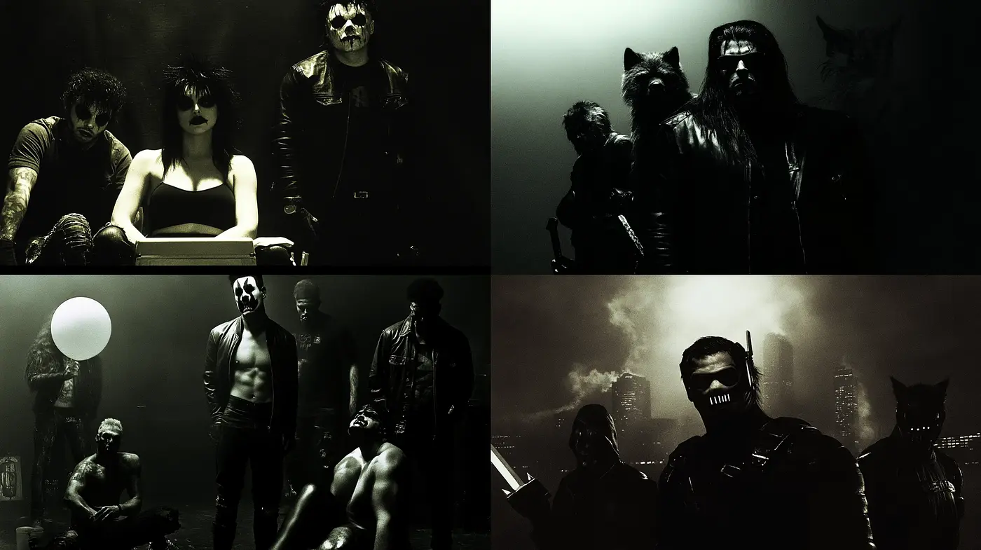 Nocturnal Cinematic Ambiance with Muted Palette and Grunge Textures - Midjourney sref style