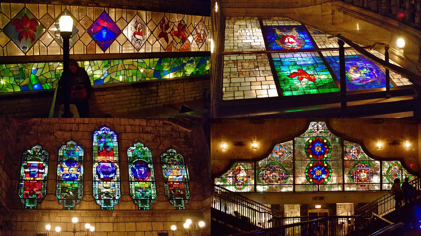 Stained Glass Inspired Aesthetic with Rich Textures and Vibrant Colors - Midjourney sref style