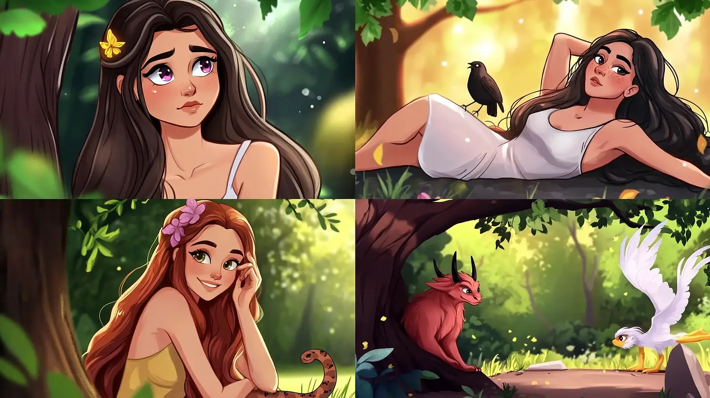 Enchanted Forest Whimsy: A Consistent Palette of Nature's Harmony - Midjourney sref style
