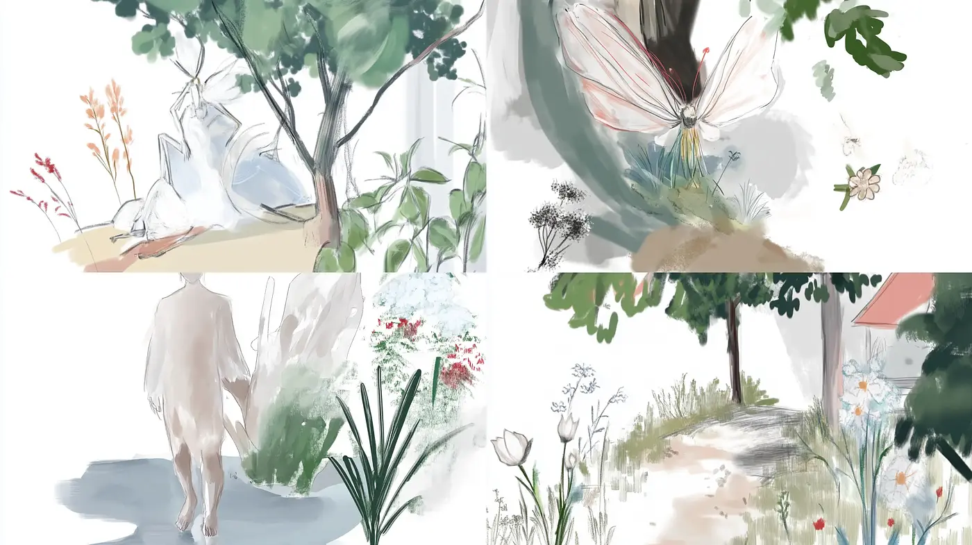 Whimsical Watercolor Dreamscape - Midjourney sref style