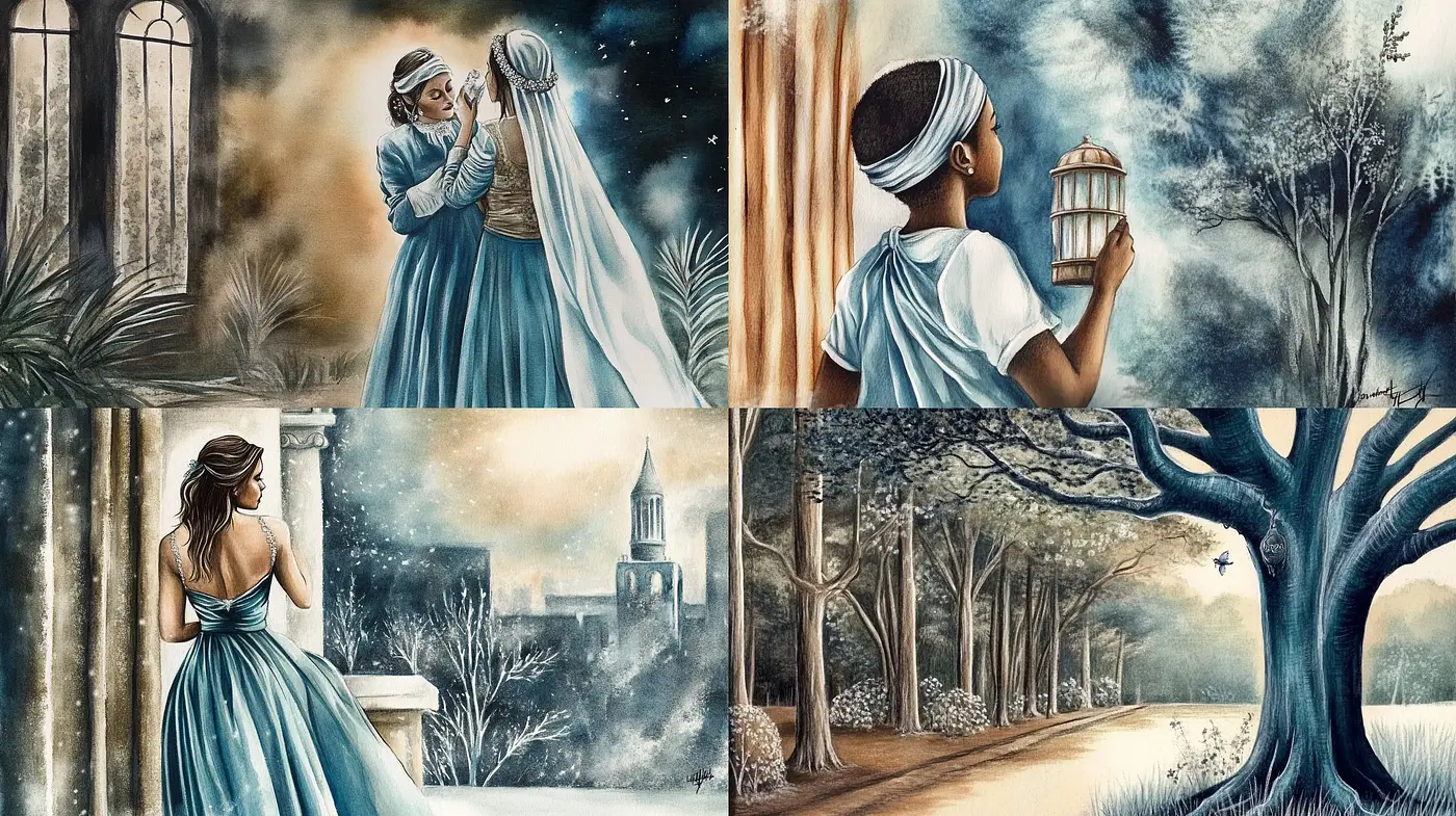 Ethereal Twilight Elegance: A Dreamy Exploration of Celestial Hues and Nostalgic Serenity - Midjourney sref style