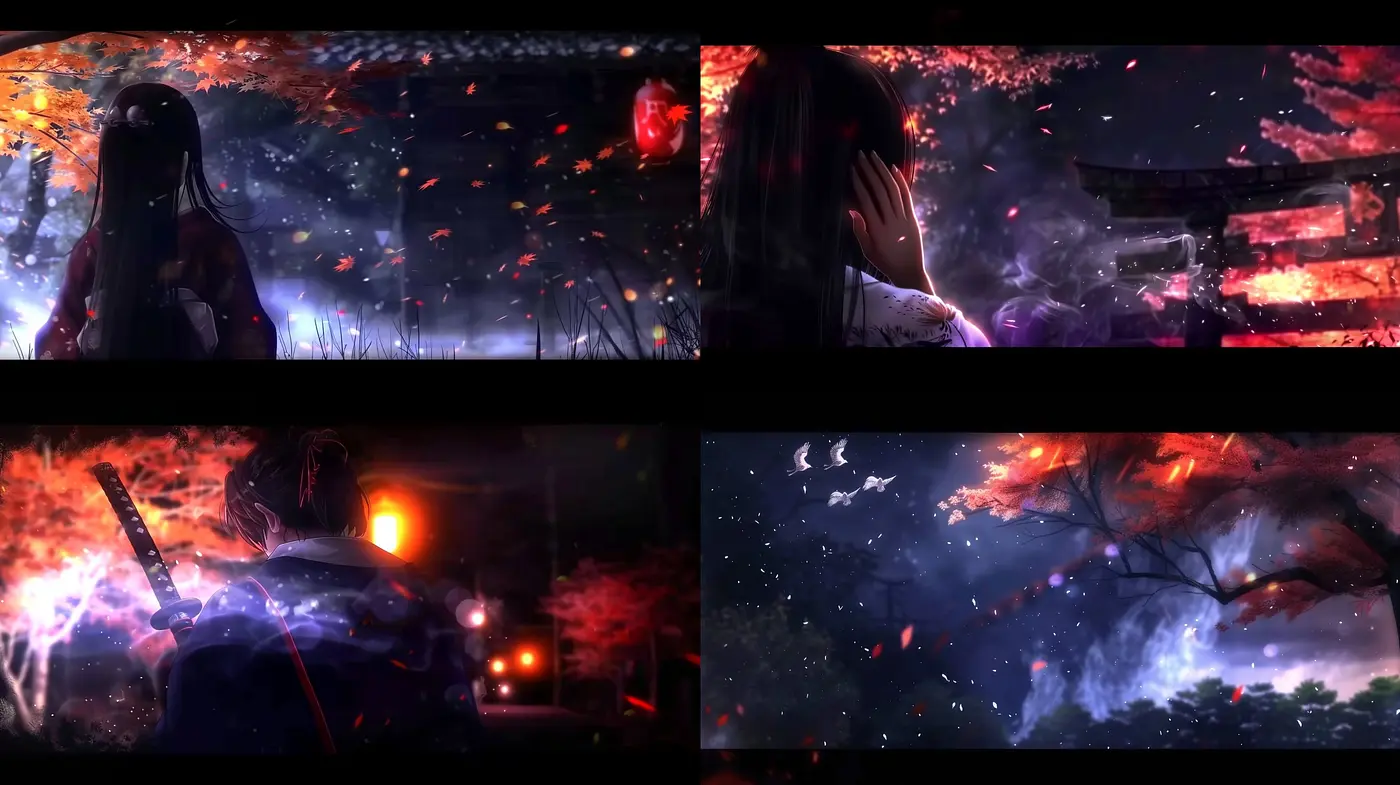 Ethereal Twilight: A Luminescent Anime-Inspired Dreamscape - Midjourney sref style