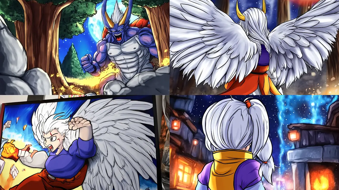 Vibrant Anime-Inspired Fantasy with Dynamic Textures and Luminous Hues - Midjourney sref style