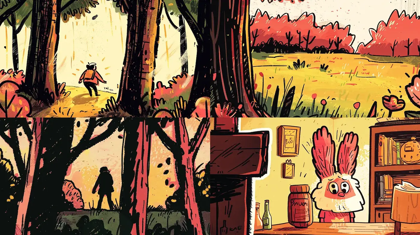 Whimsical Illustration Style with a Playful Atmosphere - Midjourney sref style
